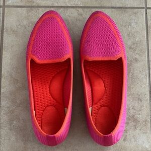 Orange and Pink Loafer Flats